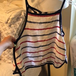 Free people backless/high neck top